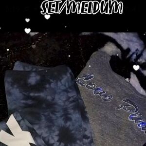 🔥Pink tye die leggings/VS set 🩶